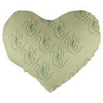 Wallpaper by dera Large 19  Premium Flano Heart Shape Cushions Back