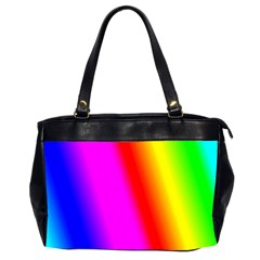 Multi-color-rainbow-background Oversize Office Handbag (2 Sides) by Amaryn4rt