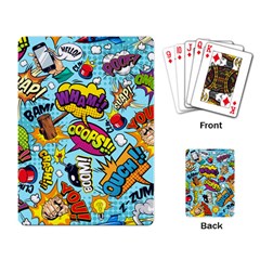 Comic Elements Colorful Seamless Pattern Playing Cards Single Design (rectangle) by Amaryn4rt