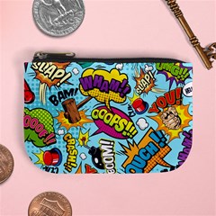 Comic Elements Colorful Seamless Pattern Mini Coin Purse