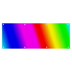 Multi-color-rainbow-background Banner And Sign 8  X 3  by Amaryn4rt