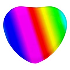 Multi-color-rainbow-background Heart Glass Fridge Magnet (4 Pack) by Amaryn4rt