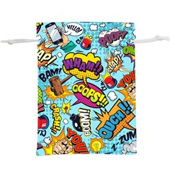 Comic Elements Colorful Seamless Pattern Lightweight Drawstring Pouch (xl) by Amaryn4rt