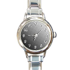 Background-wallpaper-texture-lines Dot Dots Black White Round Italian Charm Watch