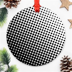 Background-wallpaper-texture-lines Dot Dots Black White Ornament (round) by Amaryn4rt