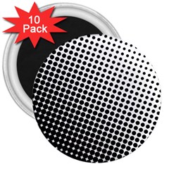 Background-wallpaper-texture-lines Dot Dots Black White 3  Magnets (10 pack) 