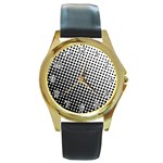 Background-wallpaper-texture-lines Dot Dots Black White Round Gold Metal Watch Front