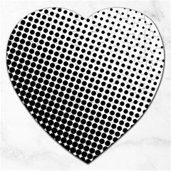 Background-wallpaper-texture-lines Dot Dots Black White Jigsaw Puzzle (Heart)