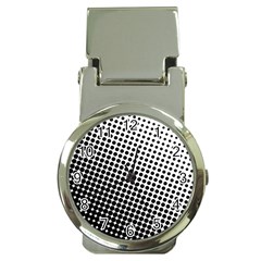 Background-wallpaper-texture-lines Dot Dots Black White Money Clip Watches by Amaryn4rt