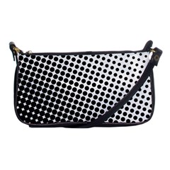 Background-wallpaper-texture-lines Dot Dots Black White Shoulder Clutch Bag