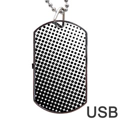 Background-wallpaper-texture-lines Dot Dots Black White Dog Tag USB Flash (One Side)