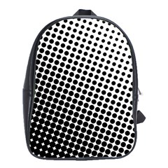 Background-wallpaper-texture-lines Dot Dots Black White School Bag (XL)