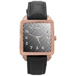 Background-wallpaper-texture-lines Dot Dots Black White Rose Gold Leather Watch  Front