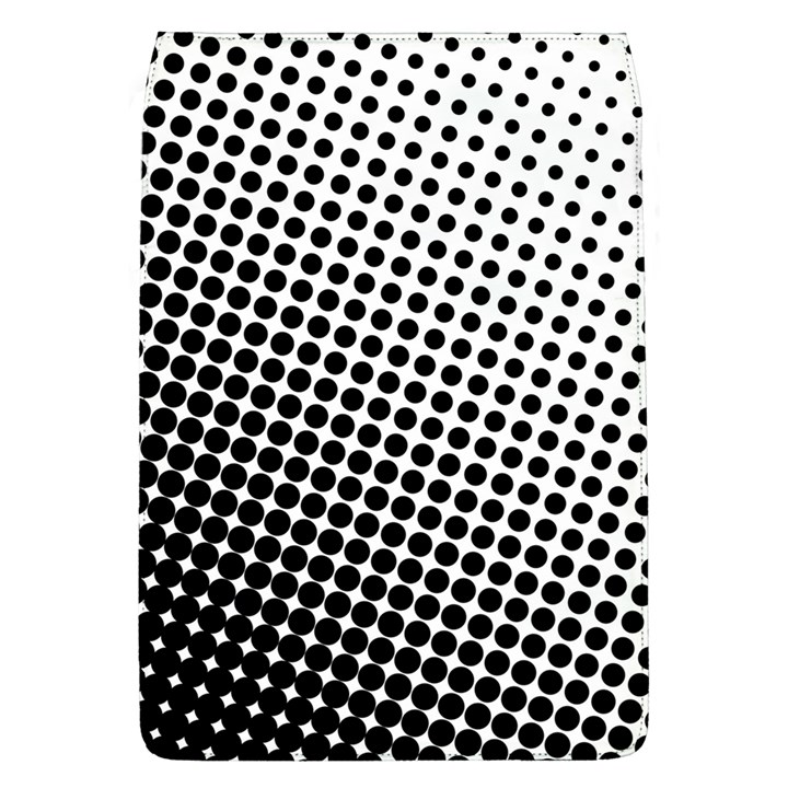 Background-wallpaper-texture-lines Dot Dots Black White Removable Flap Cover (L)