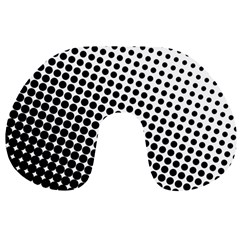 Background-wallpaper-texture-lines Dot Dots Black White Travel Neck Pillow by Amaryn4rt