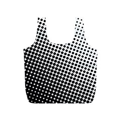 Background-wallpaper-texture-lines Dot Dots Black White Full Print Recycle Bag (S)