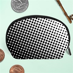 Background-wallpaper-texture-lines Dot Dots Black White Accessory Pouch (large) by Amaryn4rt