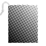 Background-wallpaper-texture-lines Dot Dots Black White Drawstring Pouch (5XL) Back