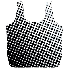 Background-wallpaper-texture-lines Dot Dots Black White Full Print Recycle Bag (XXXL)