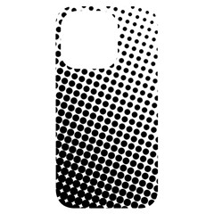 Background-wallpaper-texture-lines Dot Dots Black White iPhone 14 Pro Black UV Print Case