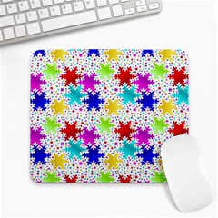 Snowflake Pattern Repeated Large Mousepad by Amaryn4rt