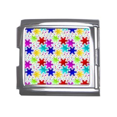 Snowflake Pattern Repeated Mega Link Italian Charm (18mm) by Amaryn4rt