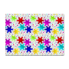 Snowflake Pattern Repeated Sticker A4 (10 Pack) by Amaryn4rt