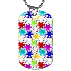 Snowflake Pattern Repeated Dog Tag (two Sides) by Amaryn4rt