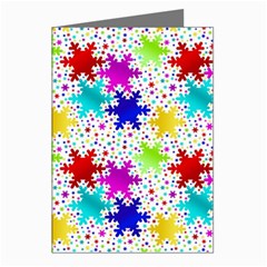 Snowflake Pattern Repeated Greeting Cards (pkg Of 8) by Amaryn4rt