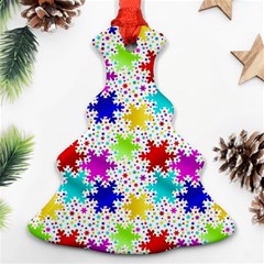 Snowflake Pattern Repeated Christmas Tree Ornament (two Sides) by Amaryn4rt