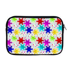 Snowflake Pattern Repeated Apple Macbook Pro 17  Zipper Case by Amaryn4rt