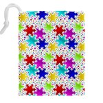 Snowflake Pattern Repeated Drawstring Pouch (5XL) Back