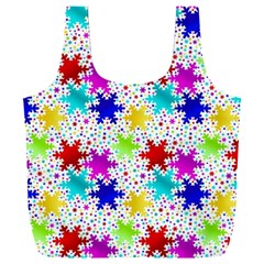 Snowflake Pattern Repeated Full Print Recycle Bag (xxxl) by Amaryn4rt