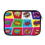 Pop Art Comic Vector Speech Cartoon Bubbles Popart Style With Humor Text Boom Bang Bubbling Expressi Apple MacBook Pro 17  Zipper Case Front