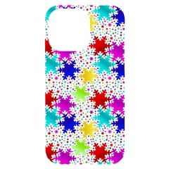 Snowflake Pattern Repeated Iphone 14 Pro Max Black Uv Print Case by Amaryn4rt