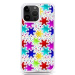 Snowflake Pattern Repeated iPhone 14 Pro Max TPU UV Print Case Front