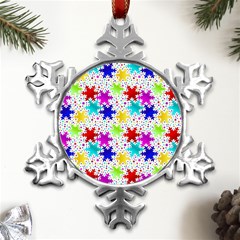 Snowflake Pattern Repeated Metal Small Snowflake Ornament by Amaryn4rt