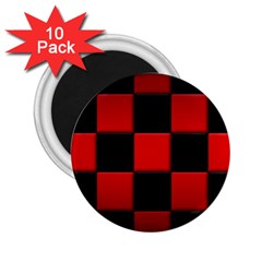 Black And Red Backgrounds- 2 25  Magnets (10 Pack)  by Amaryn4rt