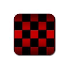 Black And Red Backgrounds- Rubber Square Coaster (4 Pack) by Amaryn4rt