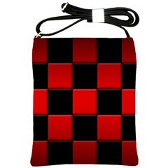 Black And Red Backgrounds- Shoulder Sling Bag by Amaryn4rt