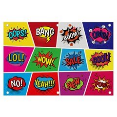 Pop Art Comic Vector Speech Cartoon Bubbles Popart Style With Humor Text Boom Bang Bubbling Expressi Banner And Sign 6  X 4  by Amaryn4rt