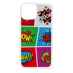 Pop Art Comic Vector Speech Cartoon Bubbles Popart Style With Humor Text Boom Bang Bubbling Expressi Iphone 13 Mini Tpu Uv Print Case by Amaryn4rt