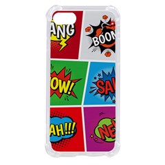 Pop Art Comic Vector Speech Cartoon Bubbles Popart Style With Humor Text Boom Bang Bubbling Expressi Iphone Se by Amaryn4rt