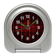 Black And Red Backgrounds Travel Alarm Clock by Amaryn4rt