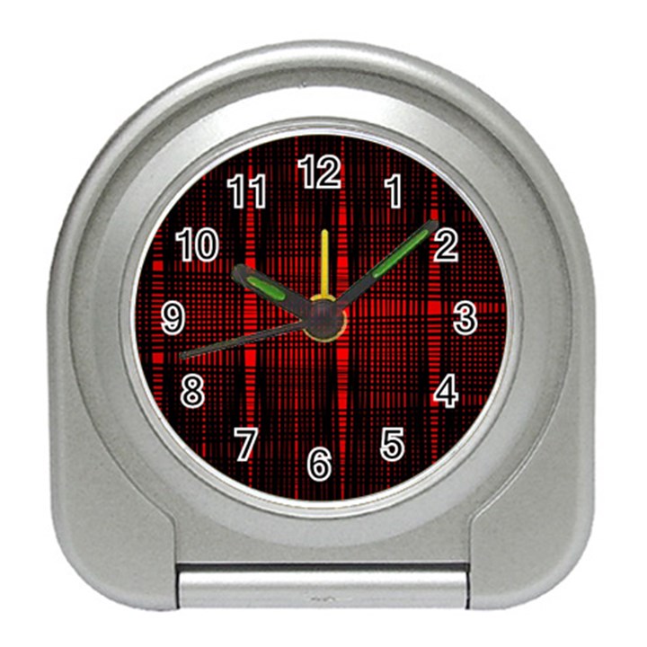 Black And Red Backgrounds Travel Alarm Clock