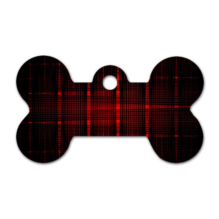 Black And Red Backgrounds Dog Tag Bone (Two Sides)