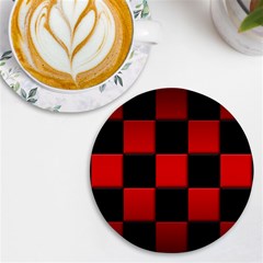 Black And Red Backgrounds- Uv Print Round Tile Coaster by Amaryn4rt