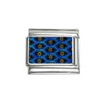 Blue Bee Hive Pattern Italian Charm (9mm) Front