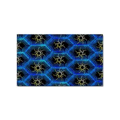 Blue Bee Hive Pattern Sticker (rectangular) by Amaryn4rt