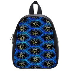 Blue Bee Hive Pattern School Bag (small) by Amaryn4rt